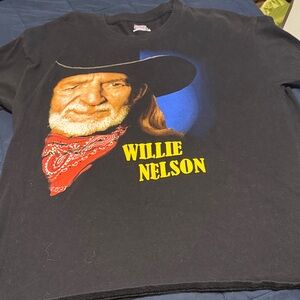 Willie Nelson Black Graphic T-Shirt
